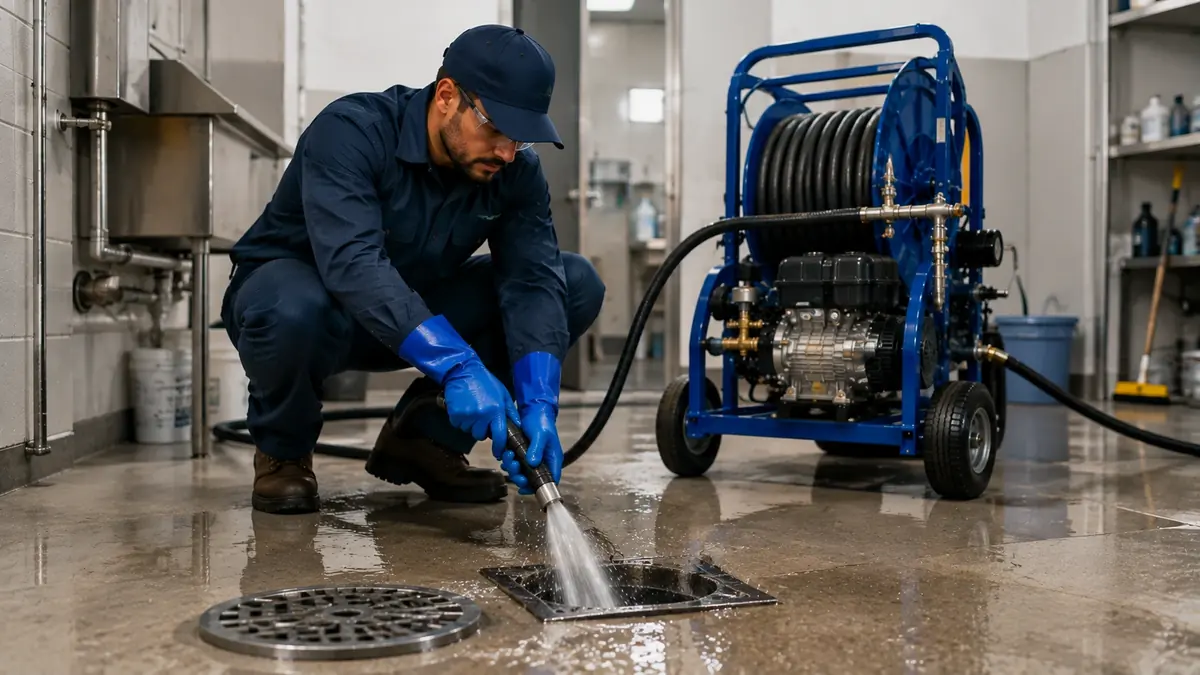 Floor Drain Hydro Jet Cleaning in Suisun City
