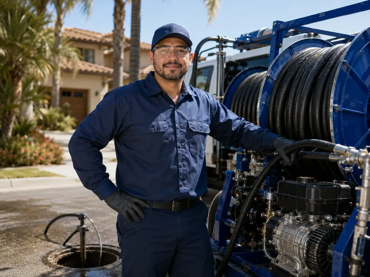 Hydro jet sewer cleaning in Suisun City