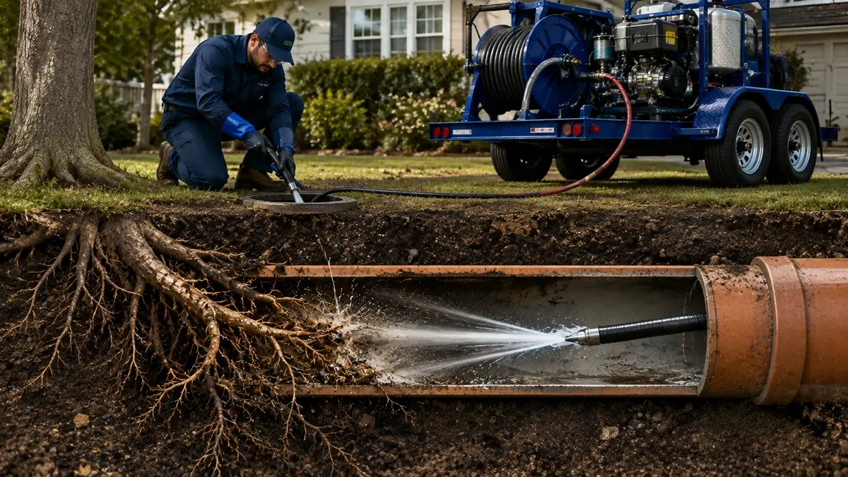 Tree Root Removal with Hydro Jetting in Suisun City